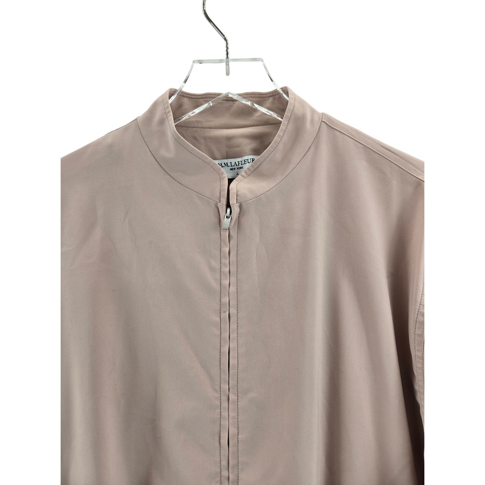 MM LaFleur The Langley Bomber Jacket OrigamiTech Blush Pink Size L Neutral - Picture 4 of 11